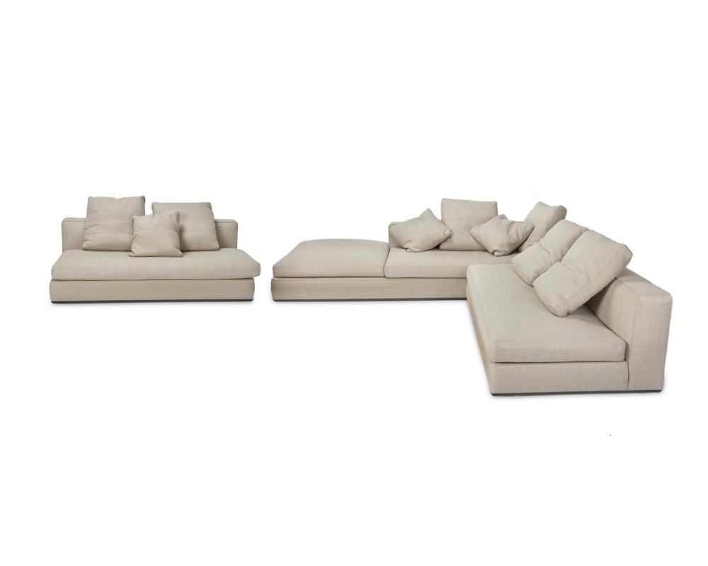 Appraisal: A Minotti sectional sofa st Century The three-piece sectional upholstered