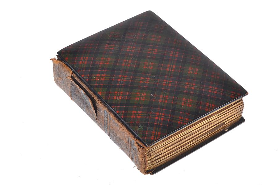 Appraisal: A TARTAN WARE PHOTOGRAPH ALBUM CONTAINING SCOTTISH CARTES DE VISITE