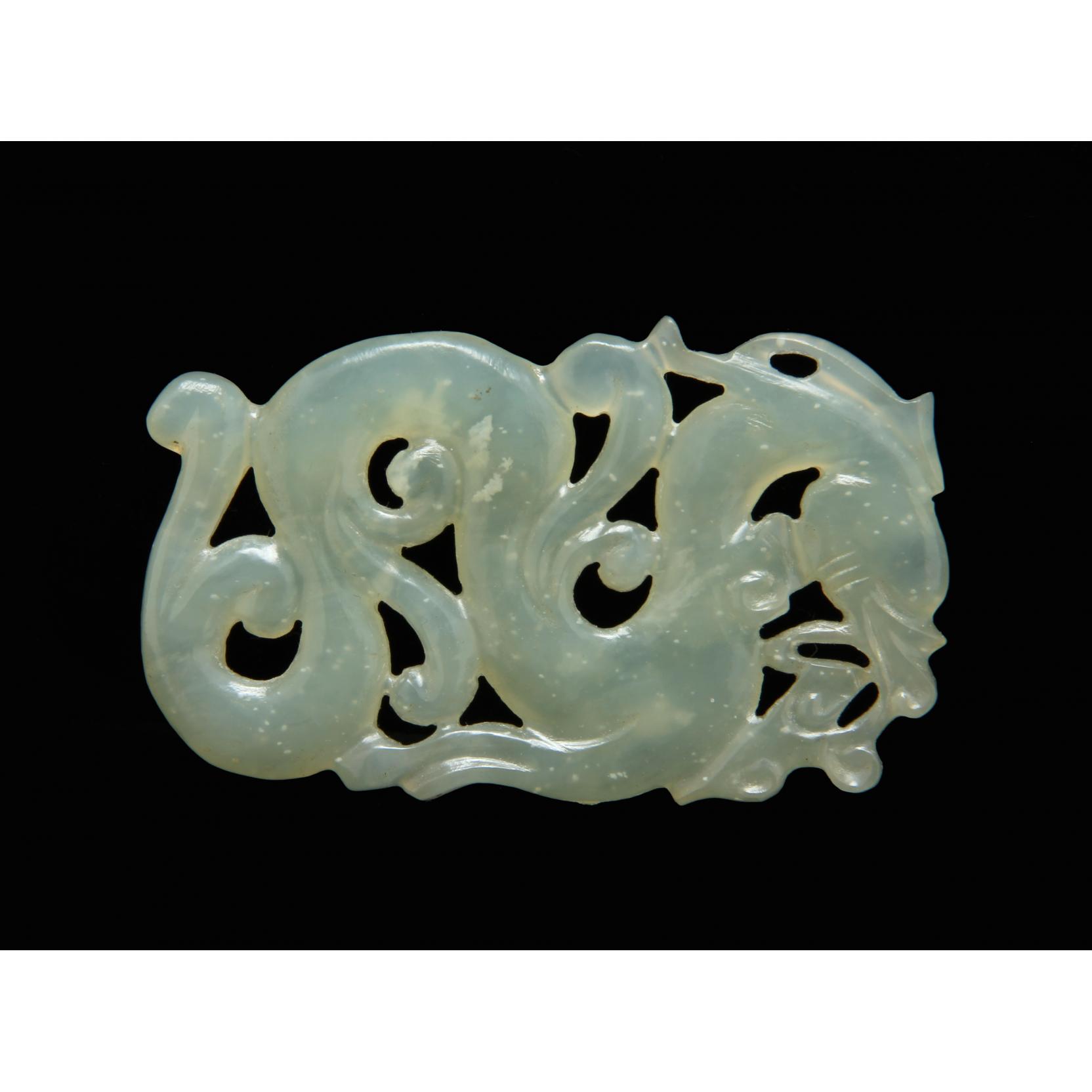 Appraisal: Chinese Carved Jade Dragon Length in Good condition