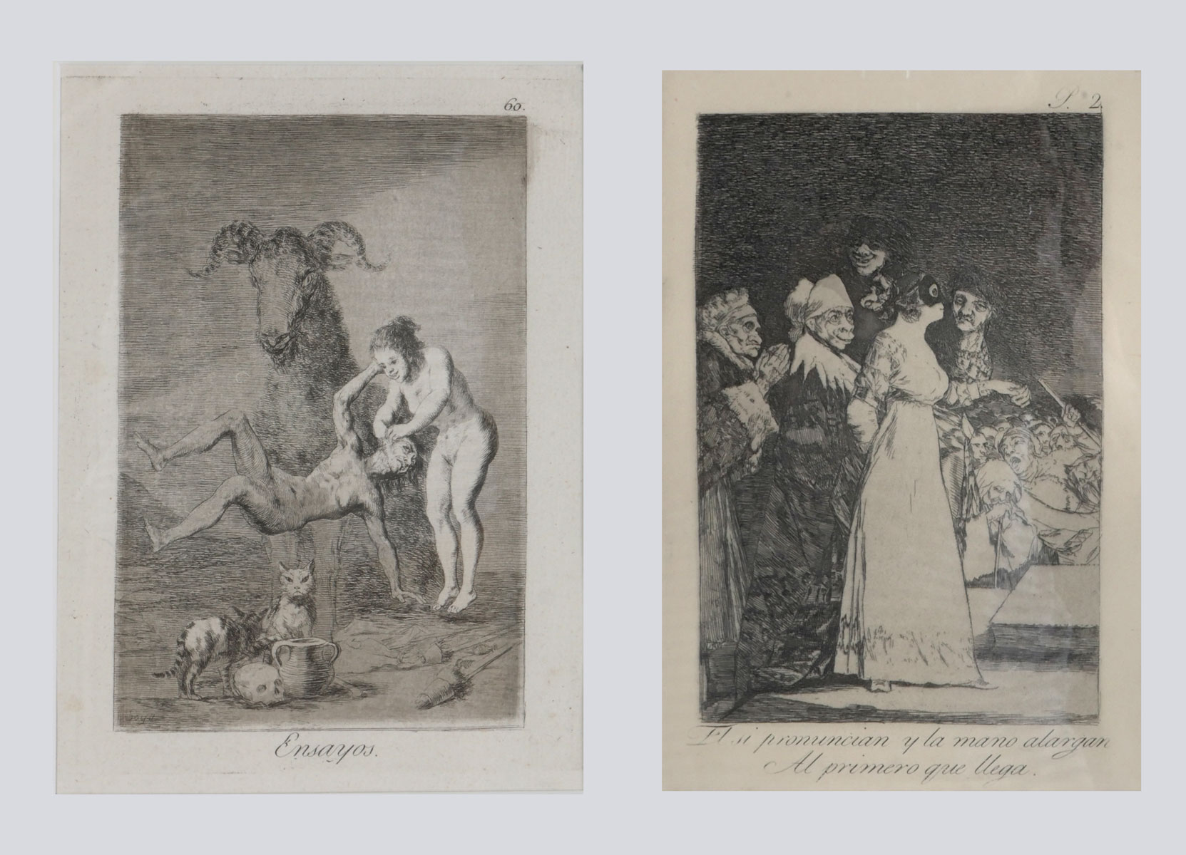 Appraisal: GOYA Francisco Spanish - ''Ensayos'' Etching sight size '' x