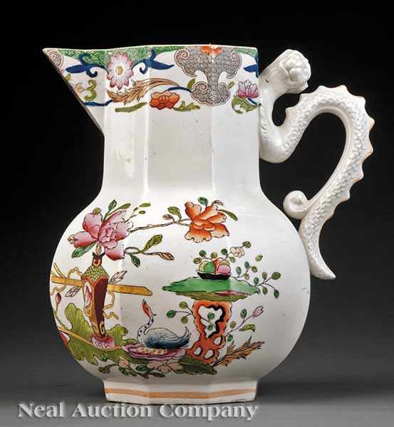 Appraisal: A Mason's Ironstone Vase-and-Table Pattern Pitcher c - stamped height