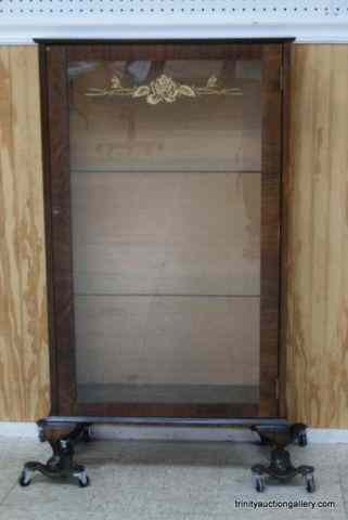 Appraisal: Vintage English Mahogany Curio CabinetWith glass door sides and glass