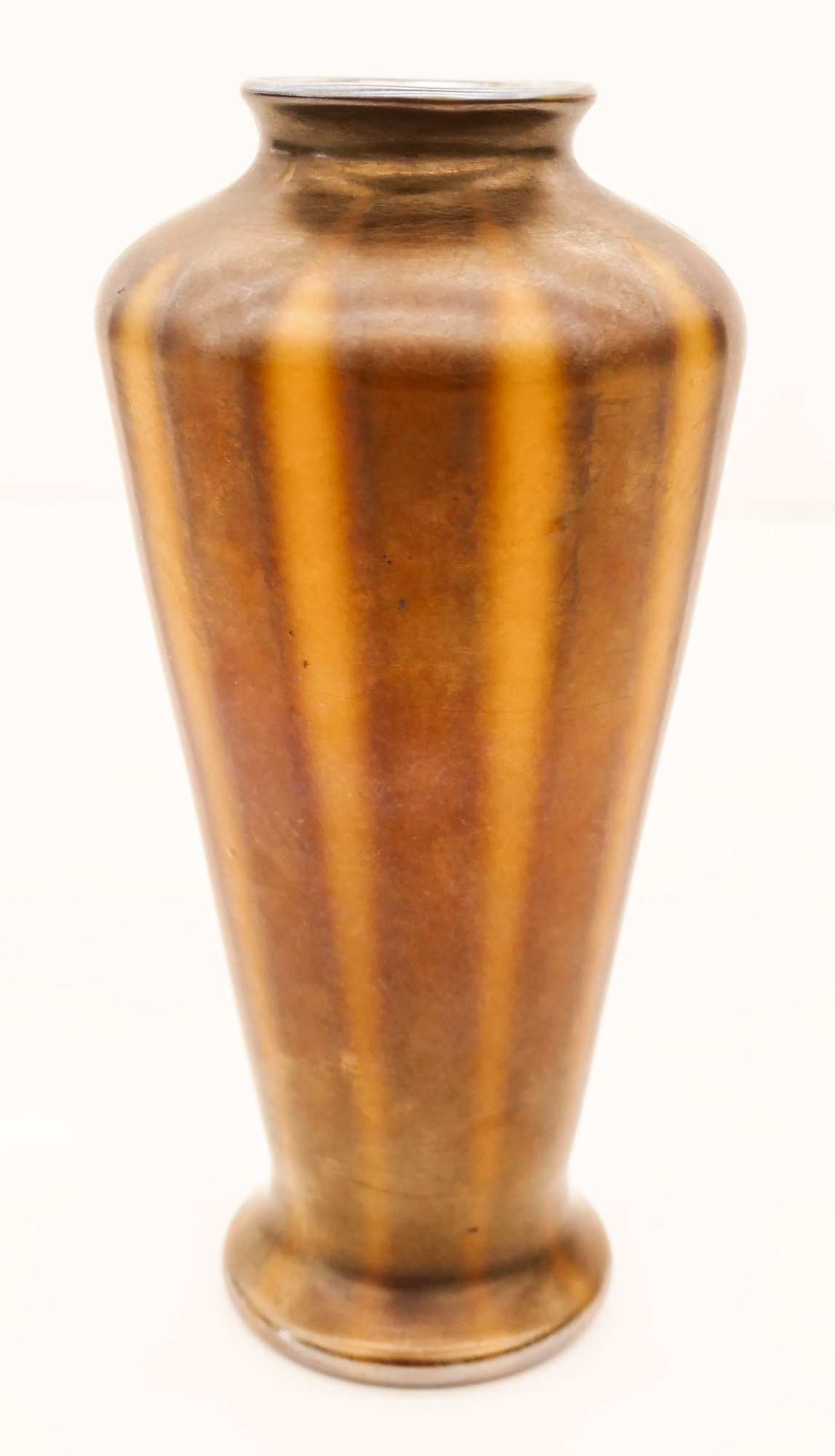 Appraisal: L C Tiffany Favrile Brown Iridescent Glass Vase ''x ''