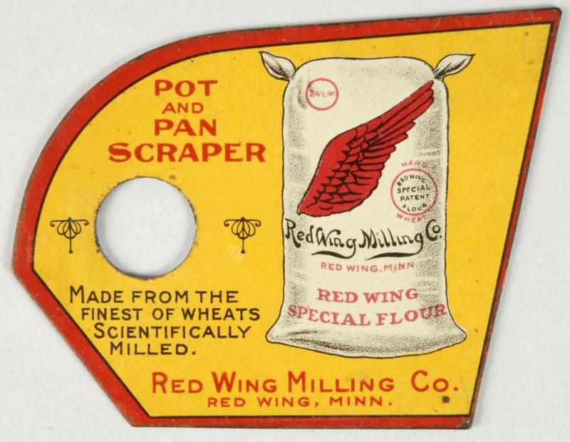 Appraisal: Red Wing Flour Advertising Pot Scraper Description Nice image of