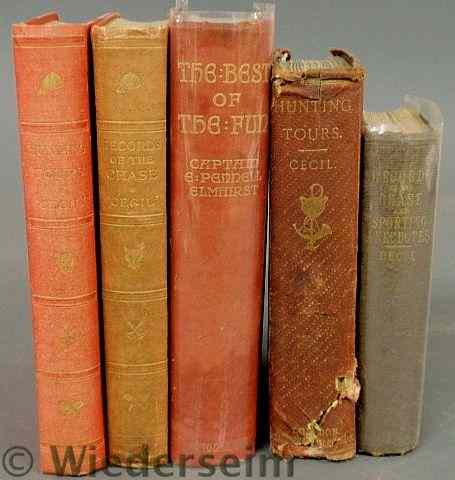 Appraisal: Five foxhunting books four by Cecil to include Records of