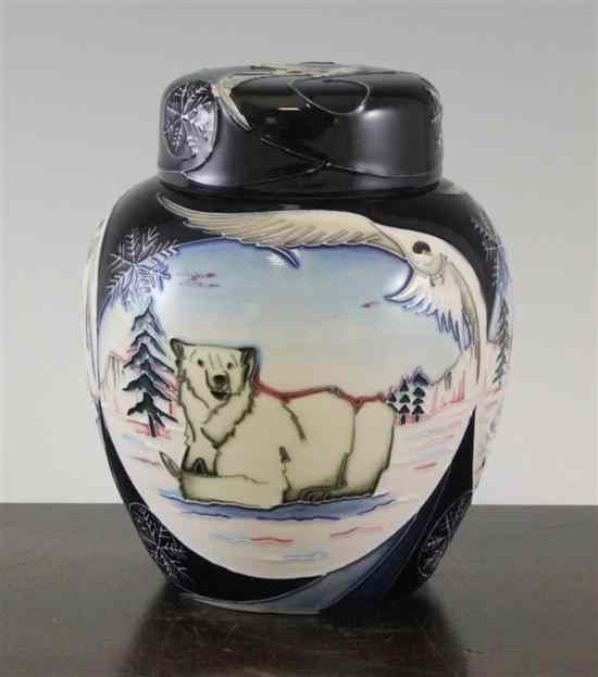 Appraisal: A Moorcroft 'Arctic Tundra' pattern small ginger jar and cover