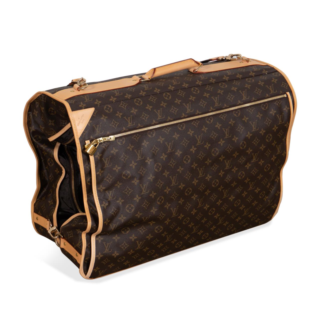 Appraisal: LV MONOGRAM PORTABLE 'BANDOULIERE' GARMENT BAG Vintage Louis Vuitton monogram