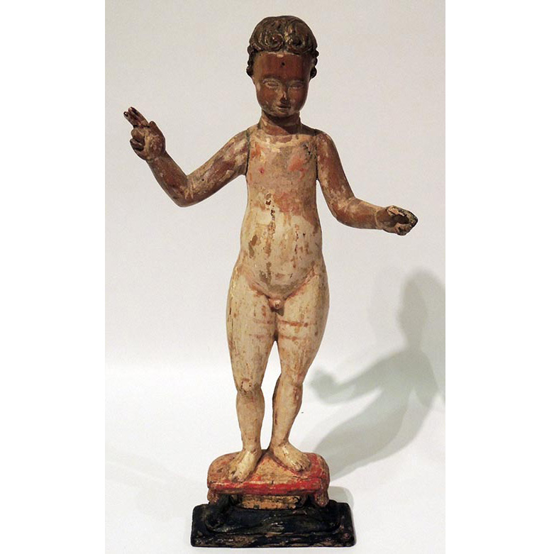 Appraisal: Continental Polychrome Figure of an Infant Possibly Portuguese th century