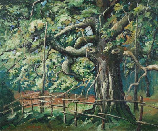 Appraisal: WILLIAM LEON STACKS American - THE OAK AT GLOBE signed