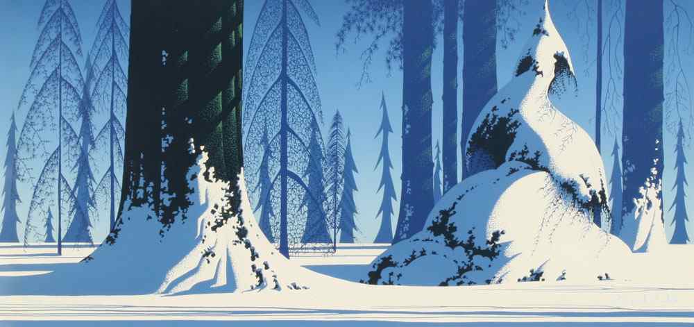 Appraisal: EARLE Eyvind American - ''Winter'' Serigraph sight size '' x