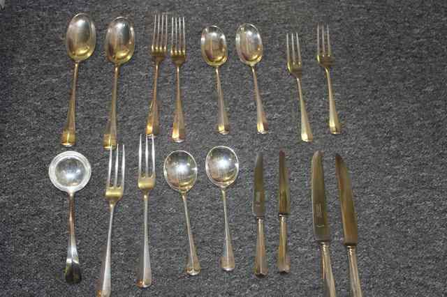 Appraisal: A SUITE OF SILVER CUTLERY by Garrard eight place settings