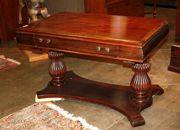 Appraisal: A Classical mahogany writing table second quarter th century height