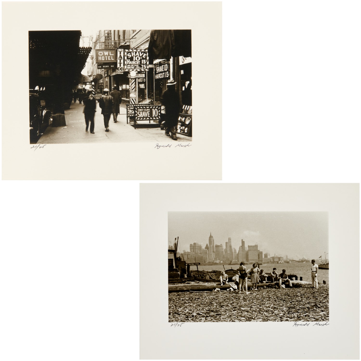 Appraisal: REGINALD MARSH PHOTOS OF NYC C Reginald Marsh American -