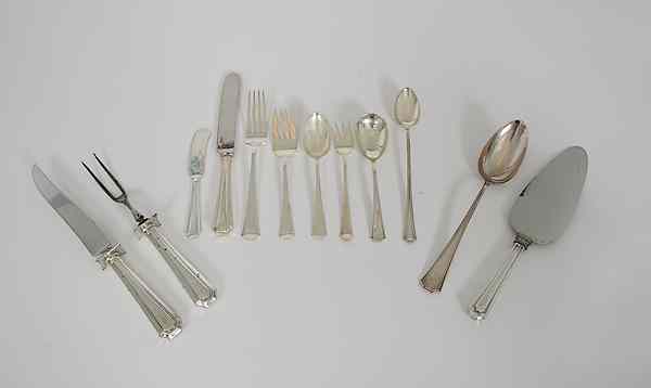 Appraisal: Gorham Fairfax Sterling Flatware American An eighty-piece Gorham flatware service