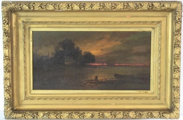 Appraisal: LATE TH CENTURY EUROPEAN OIL ON MAHOGANY PANEL DEPICTING A