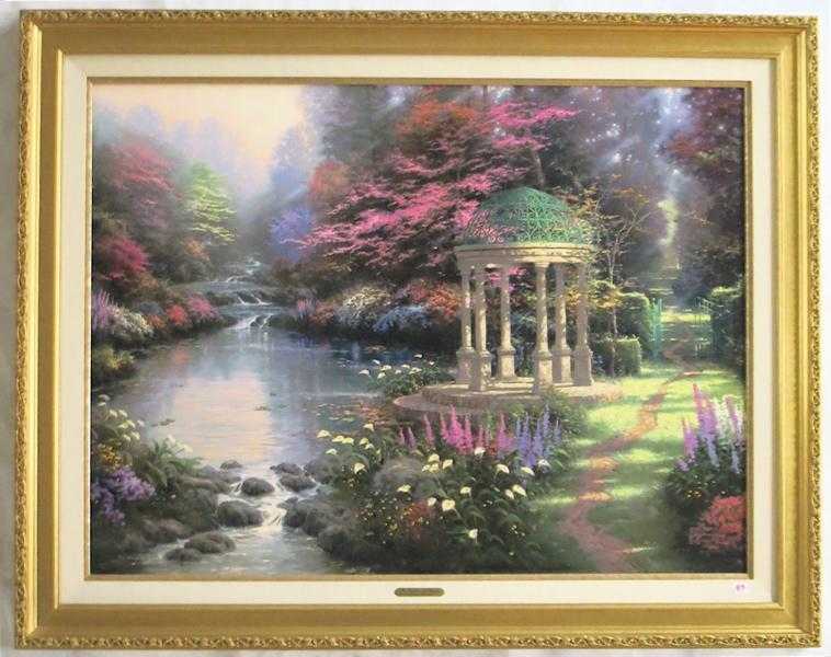 Appraisal: THOMAS KINKADE EMBELLISHED OFFSET LITHOGRAPH ON CANVAS United States -