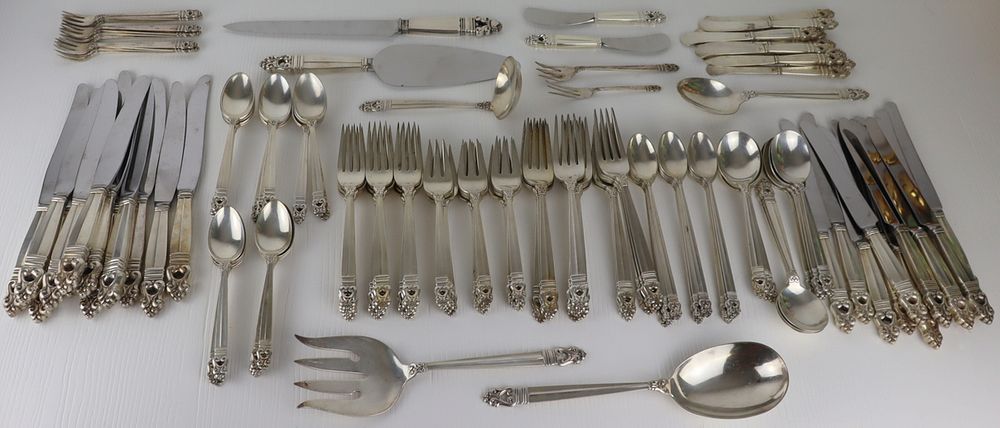 Appraisal: STERLING International Silver Royal Danish Silver Flatware Includes iced tea