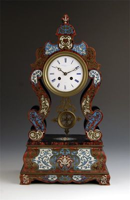 Appraisal: A French boulle mantel clock drum movement and dial signed