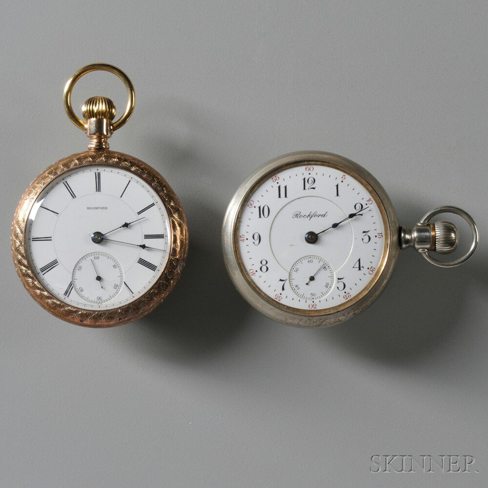 Appraisal: Two Rockford Open Face Watches Rockford Illinois both lever-set movements