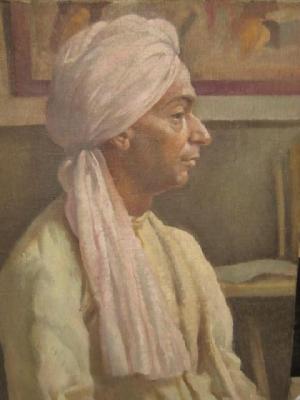 Appraisal: JOYCE PLATT Portrait of a Gentleman in a Turban half