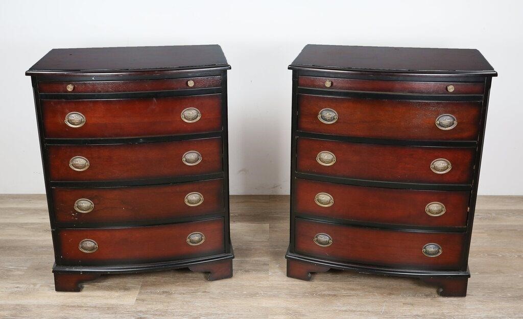 Appraisal: PAIR OF BOMBAY FURNITURE REGENCY STYLE NIGHTSTANDSPair of Regency Style