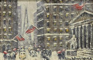 Appraisal: Painting Guy Carleton Wiggins Wall Street Guy Carleton Wiggins American