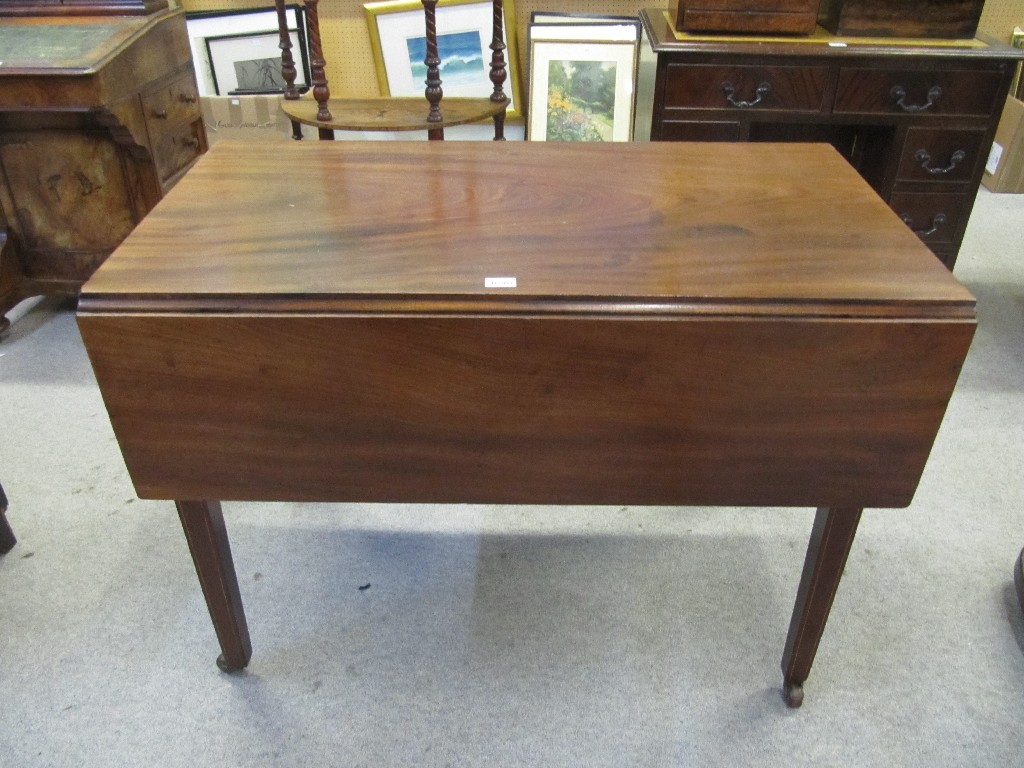 Appraisal: Georgian mahogany inlaid pembroke table