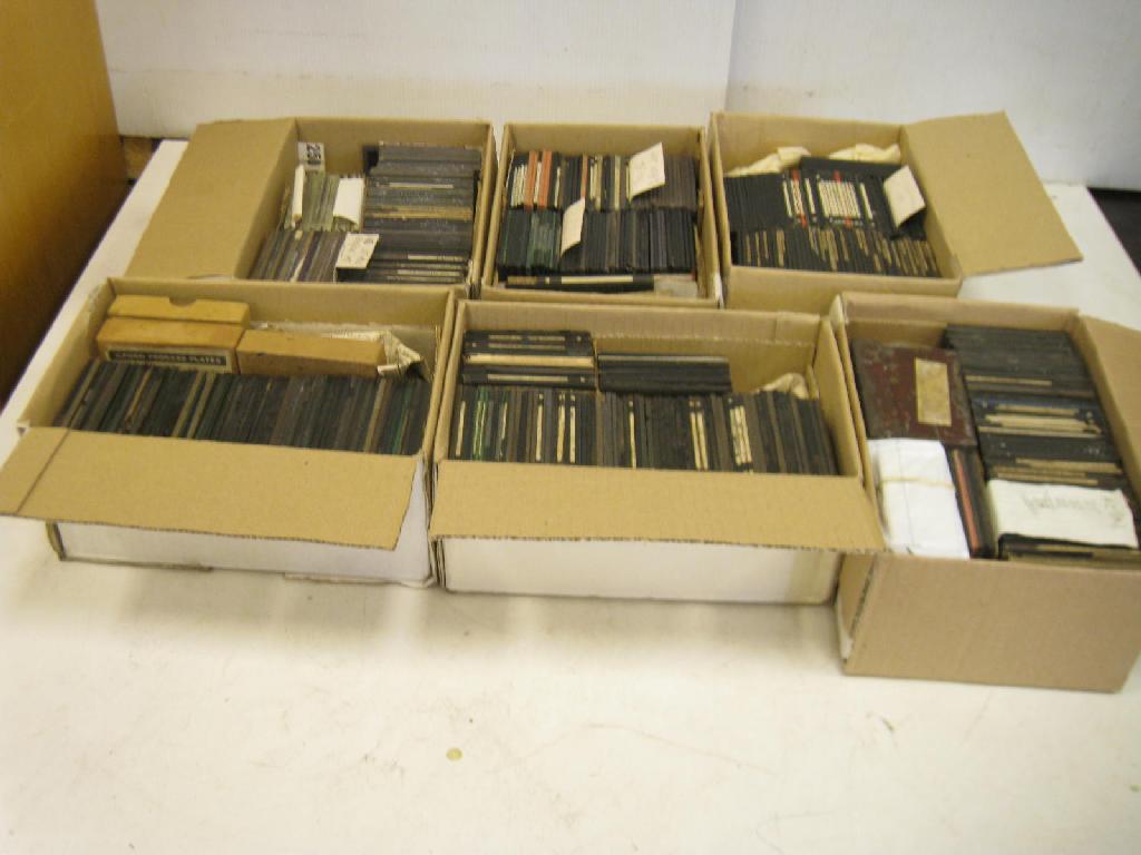 Appraisal: Six boxes assorted mainly photographic Lantern Slides