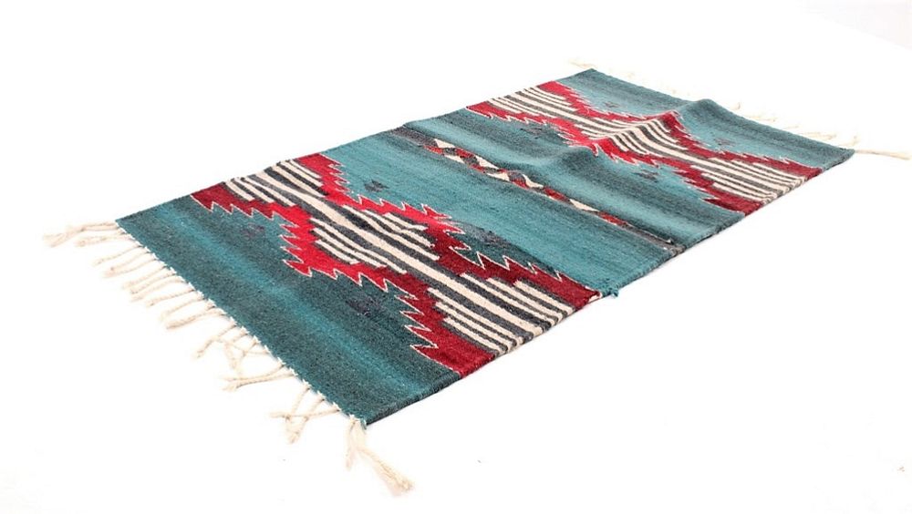 Appraisal: Zapotec Oaxaca Banded Saltillo Rug c 's Featured in this