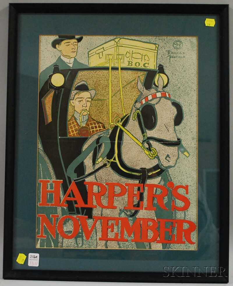 Appraisal: Edward Penfield American - Harper's November Inscribed within the matrix