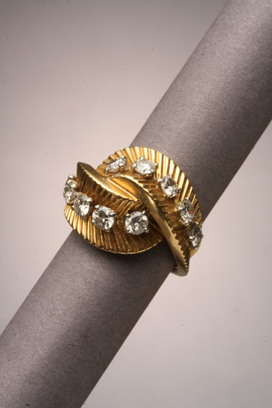 Appraisal: Lot Property of Various Owners -Karat Yellow-Gold and Diamond Dinner