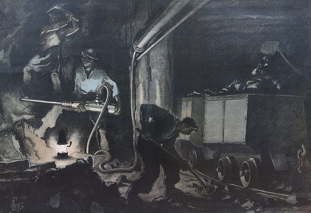 Appraisal: Josef Danilowatz Austrian - The minerschromo-lithograph cm x cm