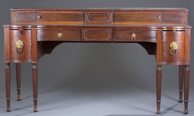 Appraisal: a English Regency Side Board th Century Mahogany and veneers