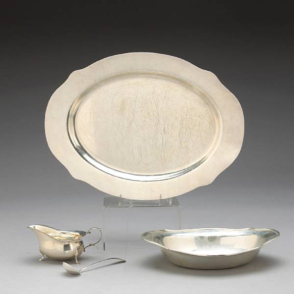 Appraisal: Property of various owners Comprising shaped oval platter A Gorham