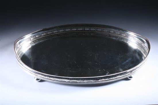 Appraisal: VICTORIAN SHEFFIELD PLATE GALLERY TRAY th century Oval with pierced