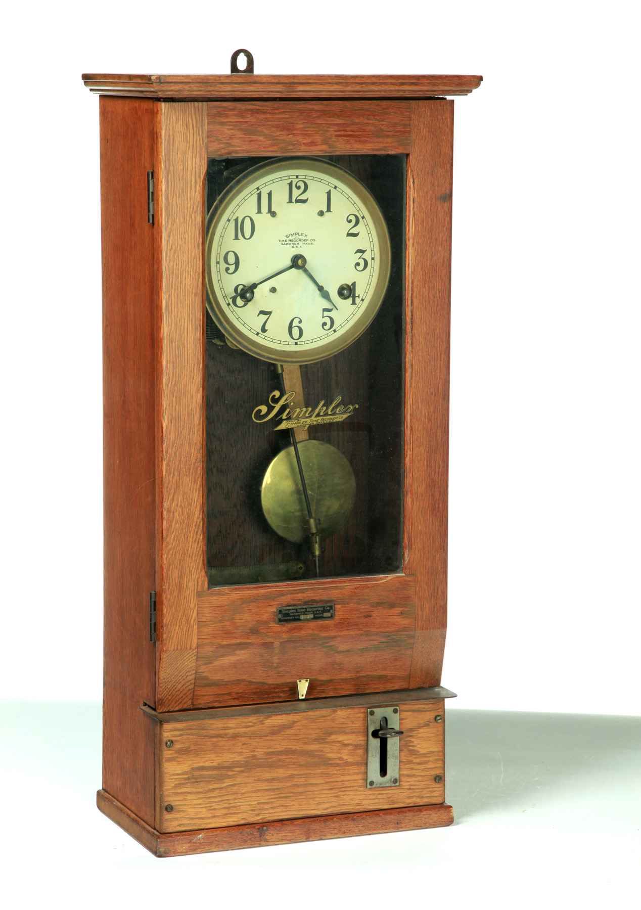 Appraisal: SIMPLEX TIME RECORDER Gardner Massachusetts st half- th century Oak