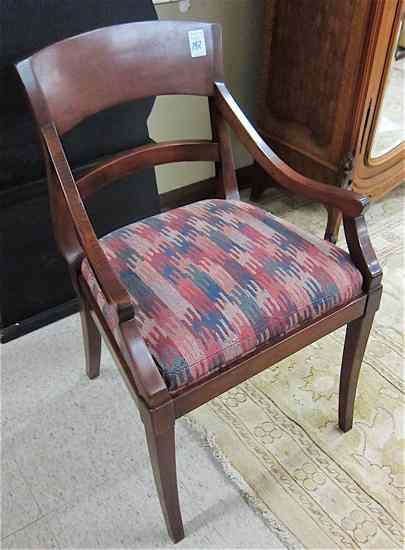 Appraisal: A SET OF EIGHT ENGLISH NEOCLASSICAL STYLE MAHOGANY DINING ARMCHAIRS