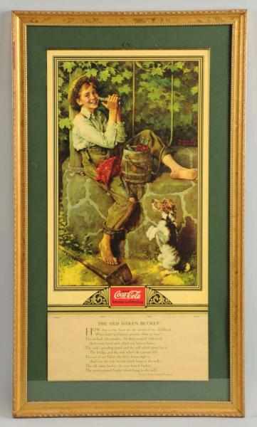 Appraisal: Coca-Cola Calendar Framed under glass with full pad and cover