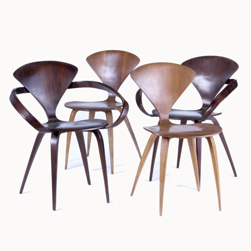 Appraisal: WARREN PLATNER KNOLL Two glass-topped side tables Knoll International paper