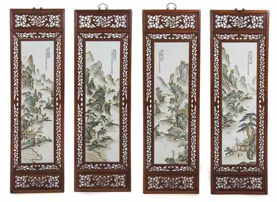 Appraisal: A Set of Four Chinese Porcelain Plaques each panel of