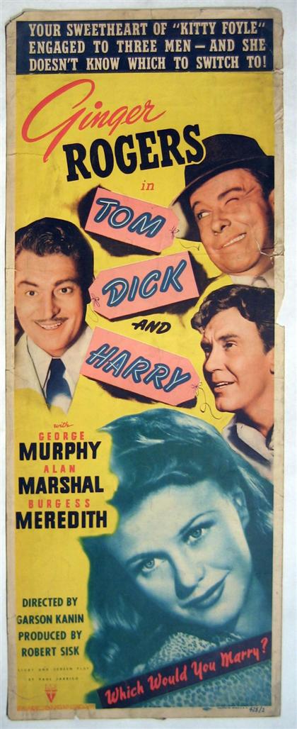 Appraisal: pieces Movie Posters Classic American Romantic Comedies s Tom Dick