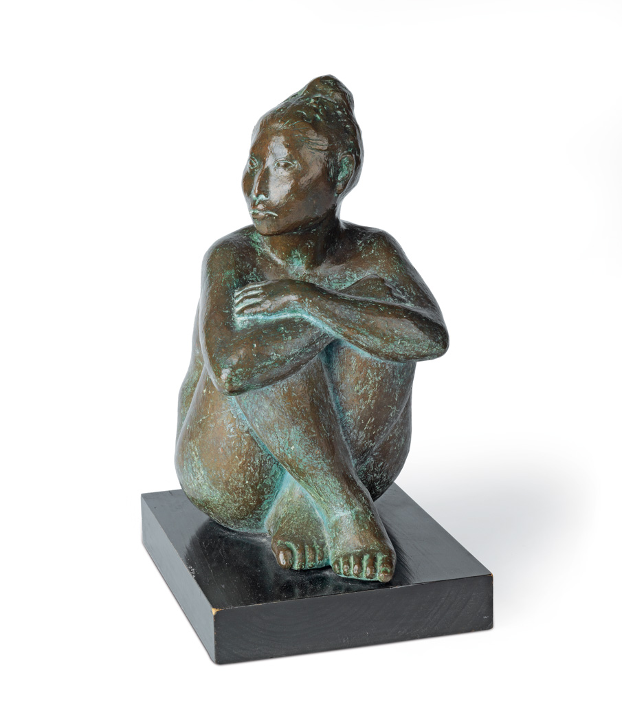 Appraisal: FRANCISCO Z IGA Desnudo de Muchacha Bronze with greenish-brown patina