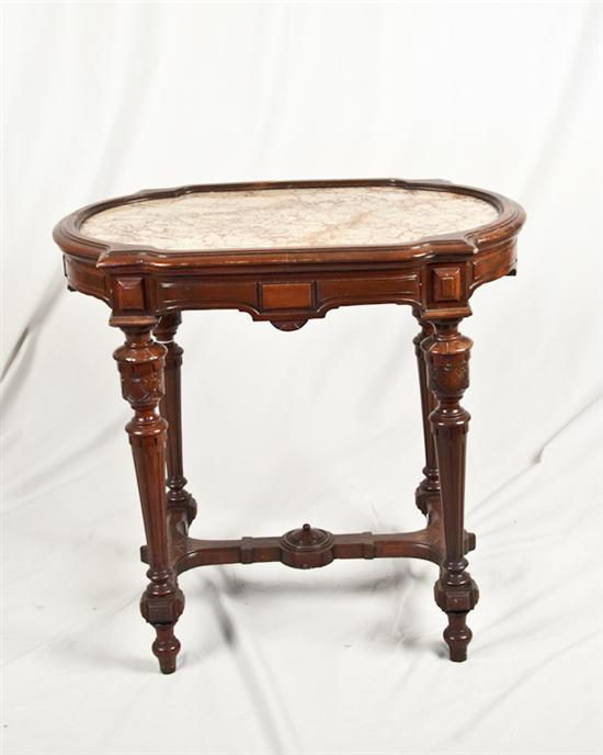 Appraisal: A Renaissance Revival Mahogany Occasional Table having a shaped top