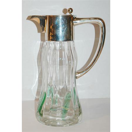 Appraisal: Sterling Silver Mounted Glass Decanter Estimate -