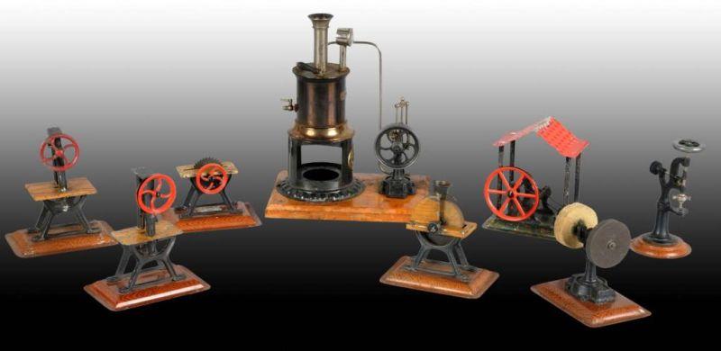 Appraisal: German Ernest Plank Steam Engine Accessories Description Set includes original