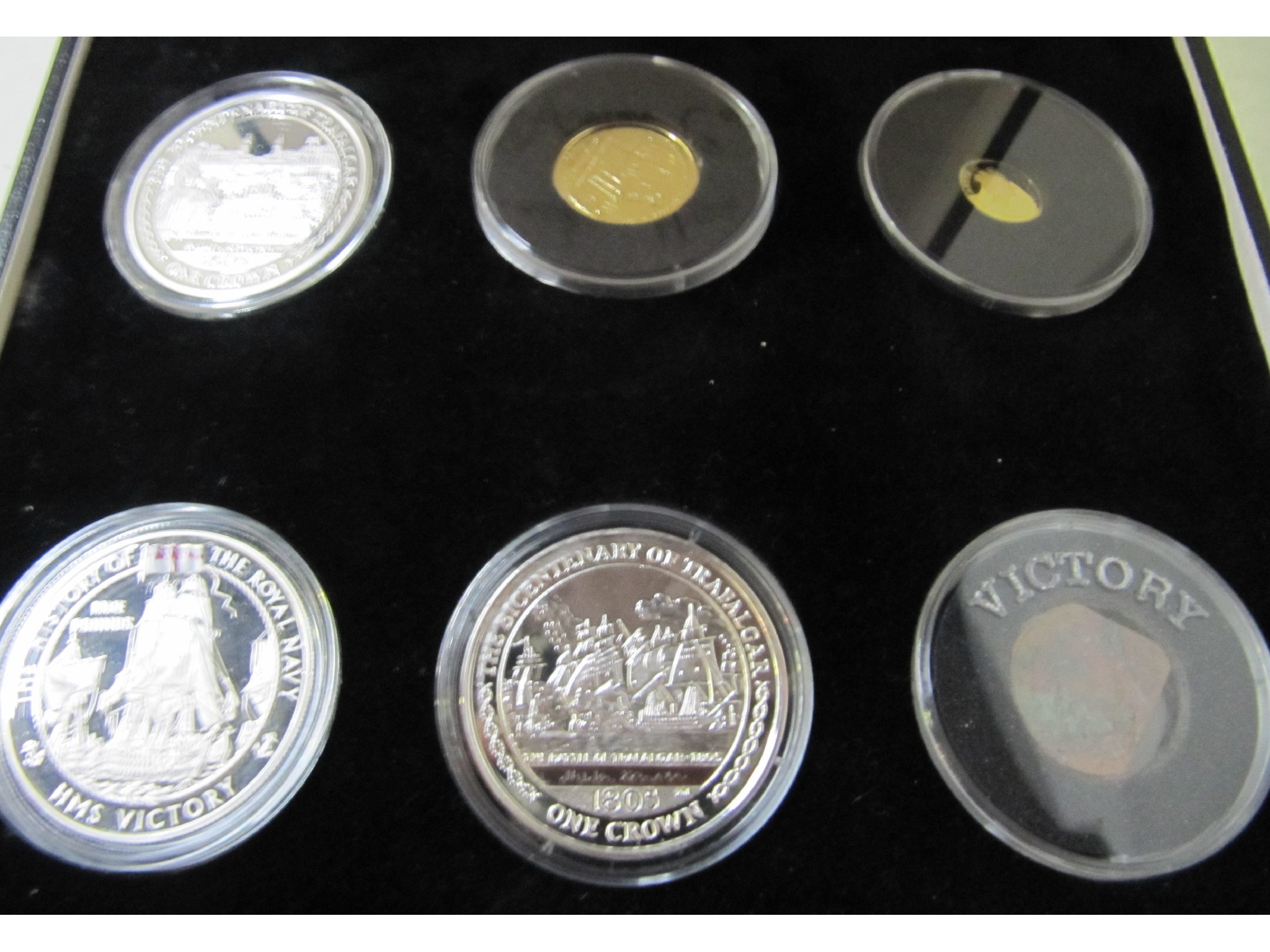 Appraisal: The London Mint Lord Nelson commemorative coin set in gold