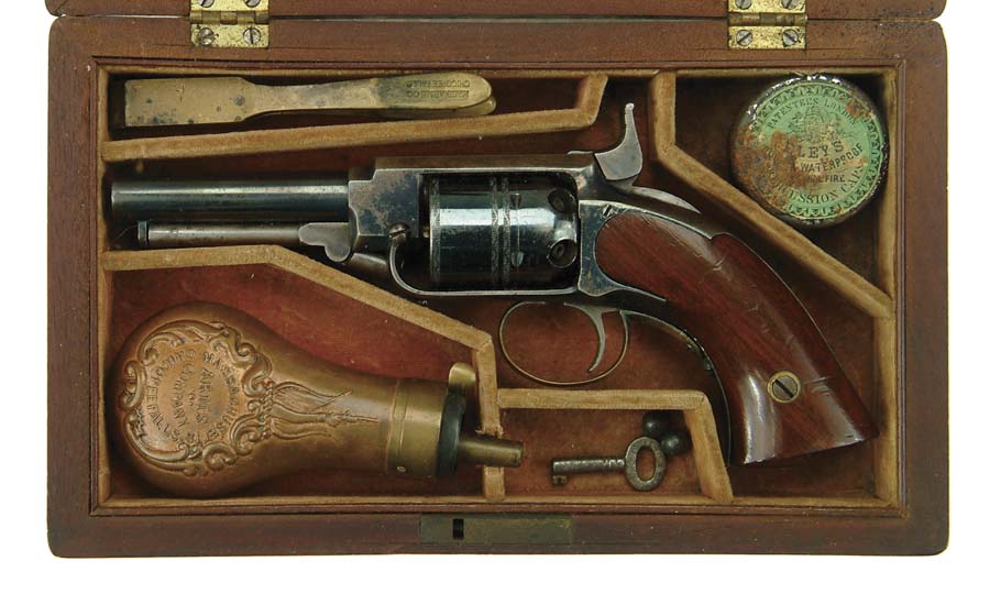 Appraisal: CASED WARNER ND MODEL POCKET REVOLVER Cal SN Blue finish