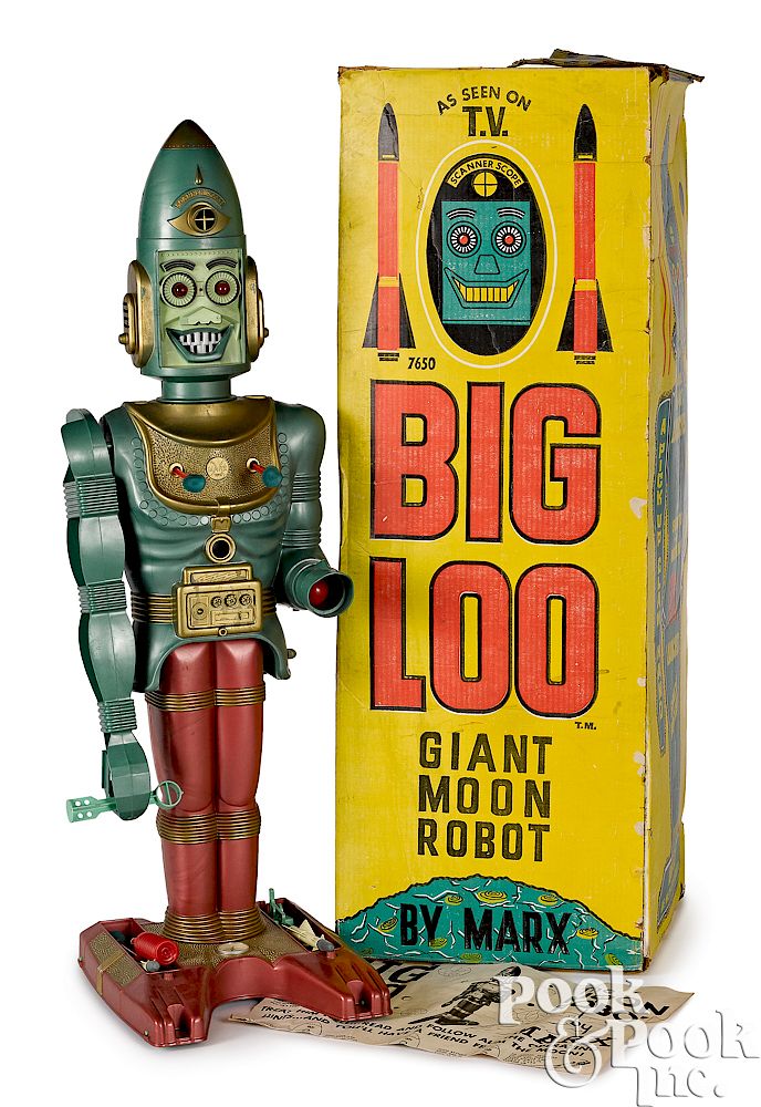 Appraisal: Marx battery-operated Big Loo Giant Moon Robot Marx plastic battery-operated