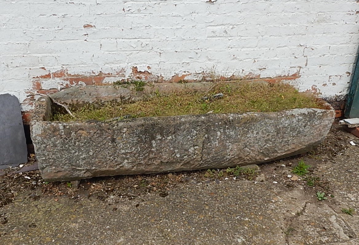 Appraisal: A large stone trough cm x cm x cm AF