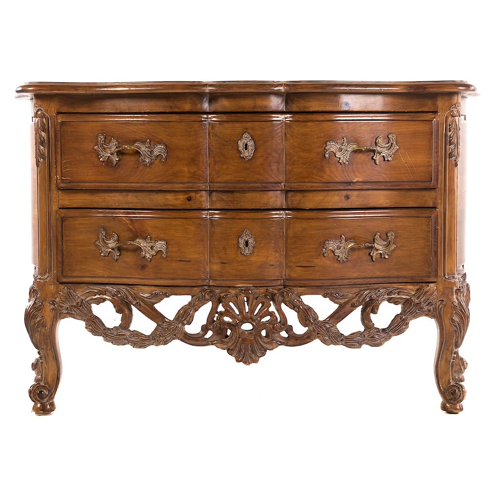 Appraisal: Kreiss Louis XV Style Commode th st century shaped top